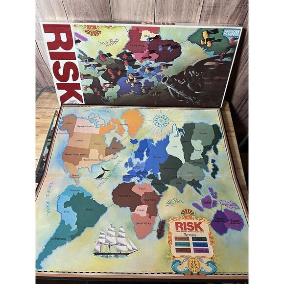 1980 Risk Board Game Parker Brothers Complete But Damaged Box - Picture 6 of 11